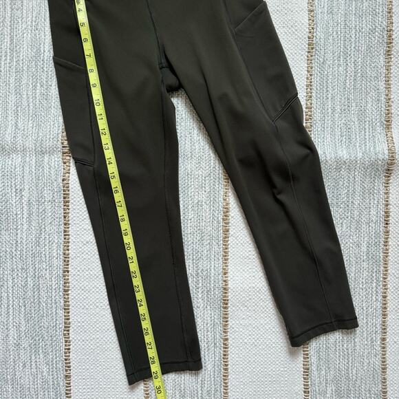 Lululemon Speed Up Crop 21" Olive Green High Rise Leggings Women’s Size 6 - Picture 4 of 8